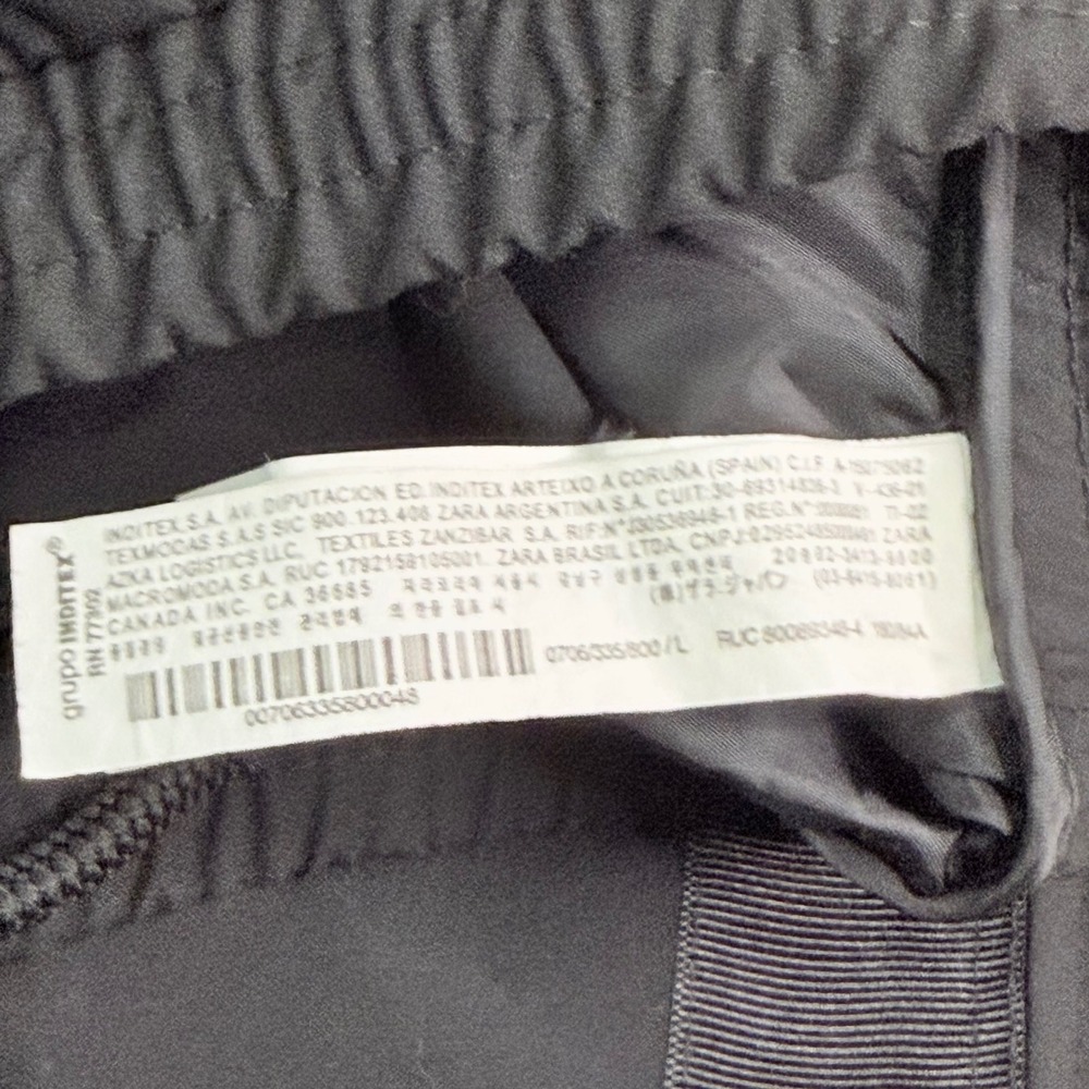 Zara Man Black Side Stripe Jogger Pants Ankle Zip Tapered Trouser Size L 32 - Picture 7 of 11